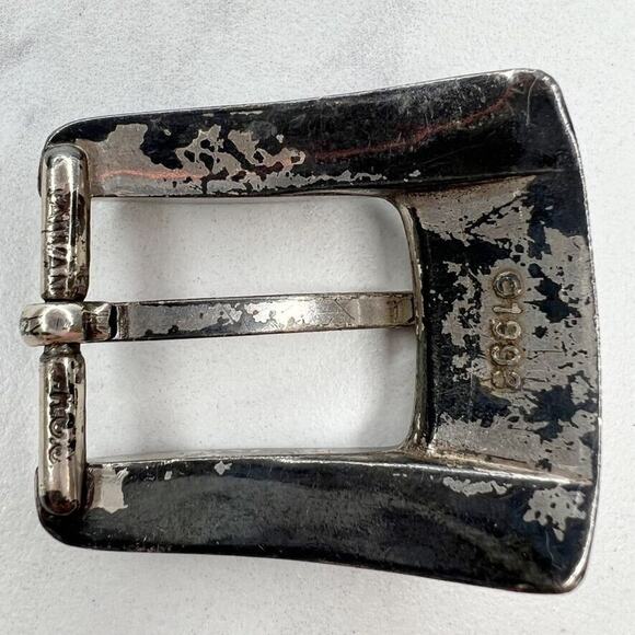 Vintage 1993 Silver Tone Simple Western Style Belt Buckle - Picture 2 of 10